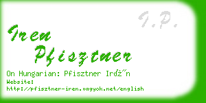 iren pfisztner business card